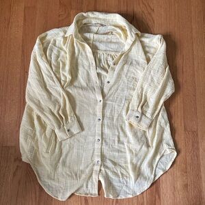 Soft Surroundings Butter Yellow Summer Flannel